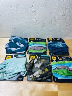 Buff Lot Of 6 Buff Coolnet UV Multifunctional Neckwear UPF 50 Different Colors